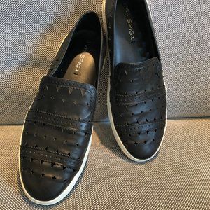 Via Spiga Gingi Black Leather Sneakers